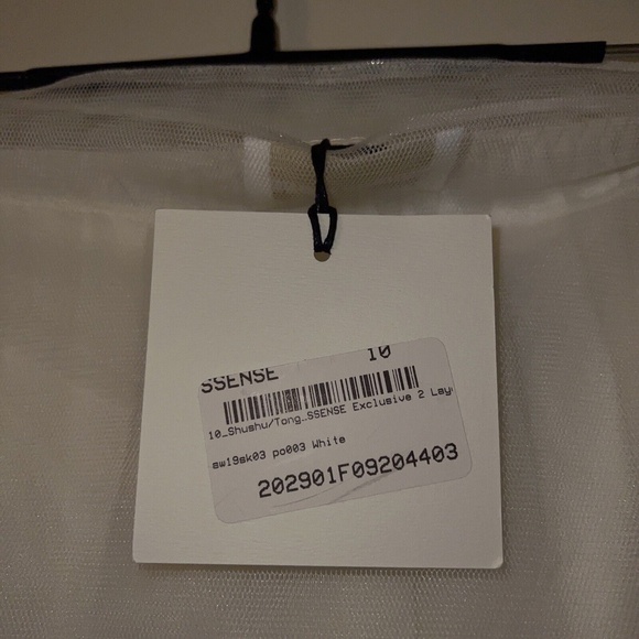 Shushu Tong Skirt UK 10 US 6 etherial Tulle Tutu midi mini combo New White - Picture 5 of 6